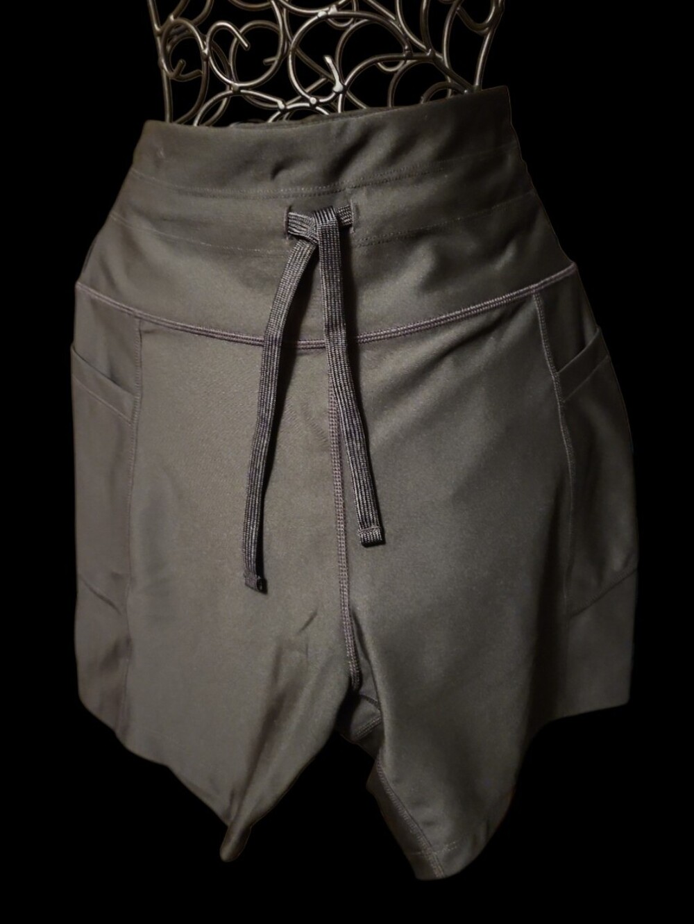 Hype Black High-Rise Active Skort with Drawstring